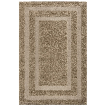 Safavieh Shag Power Loomed Medium Rectangle Area Rug; Beige & Beige - 6 x 9 ft. SG454-1313-6